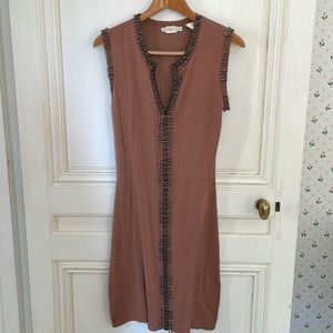 DESIGN HISTORY knitted Sleeveless Dress with Metal Detail Studding